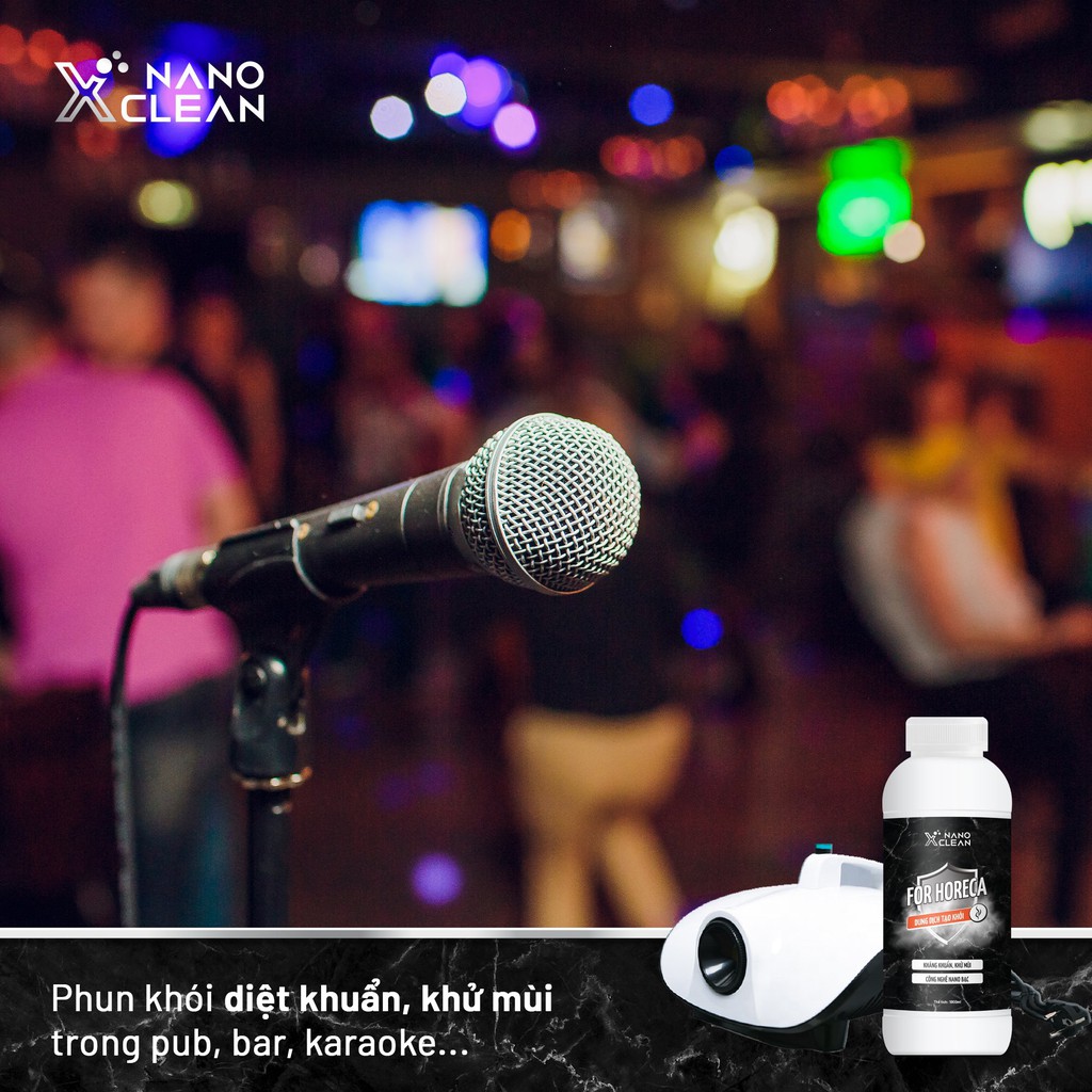 Dung Dịch Tạo Khói Nano Xclean Horeca 1L-Kháng Khuẩn, Khử Mùi, Diệt Khuẩn Không Gian Nhà Ở,Khách Sạn-Nano Bạc AHT CORP