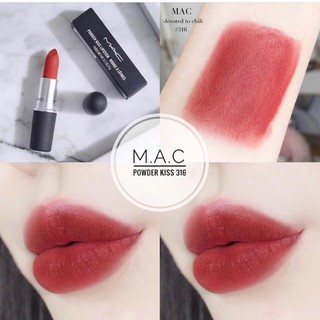 Son Mac Matte Marrkesh, Mac Powder kiss Devoted to Chili/ Chili/ Rubywoo có bill