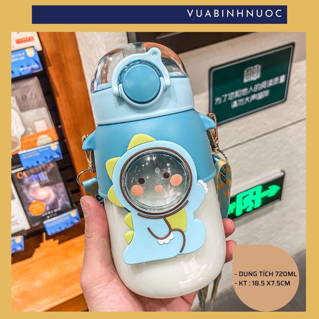 Bình nhựa trẻ em 720ml kèm dây đeo - vuabinhnuoc