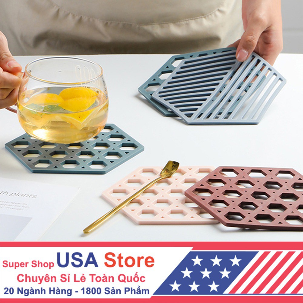 Miếng Lót Nồi Cách Nhiệt - Lót cốc 3D Hiện Đại - Decor Chọn Họa Tiết Và Màu