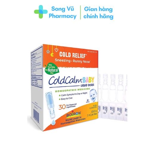Muối uống hết sổ mũi cho bé Boiron Coryzalia Cold Canada - Vi lượng đồng căn từ 1 tháng-11 tuổi giảm nghẹt mũi, cảm lạnh