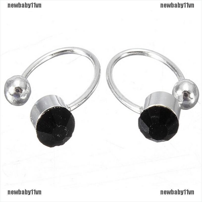 1 Khuyên Kẹp Vành Tai Chữ U Đính Đá Pha Lê