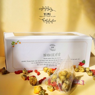 Trà thảo mộc hoa cúc, kỷ tử yemi giúp đẹp da, sáng mắt, ngủ ngon