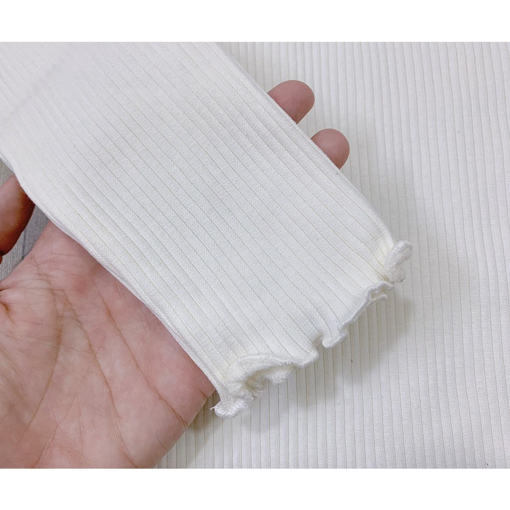 Áo thun tăm dài tay bé gái