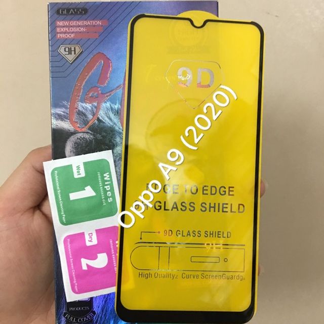 Kính Cường Lực 9D oppo A9 2020/A5 2020 Full Màn Hình - Full Keo