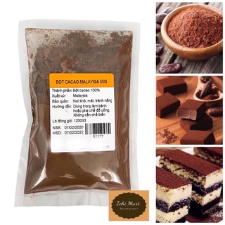 Bột Cacao Malaysia 50g,Bột pha chế, làm bánh , topping từ Cacao