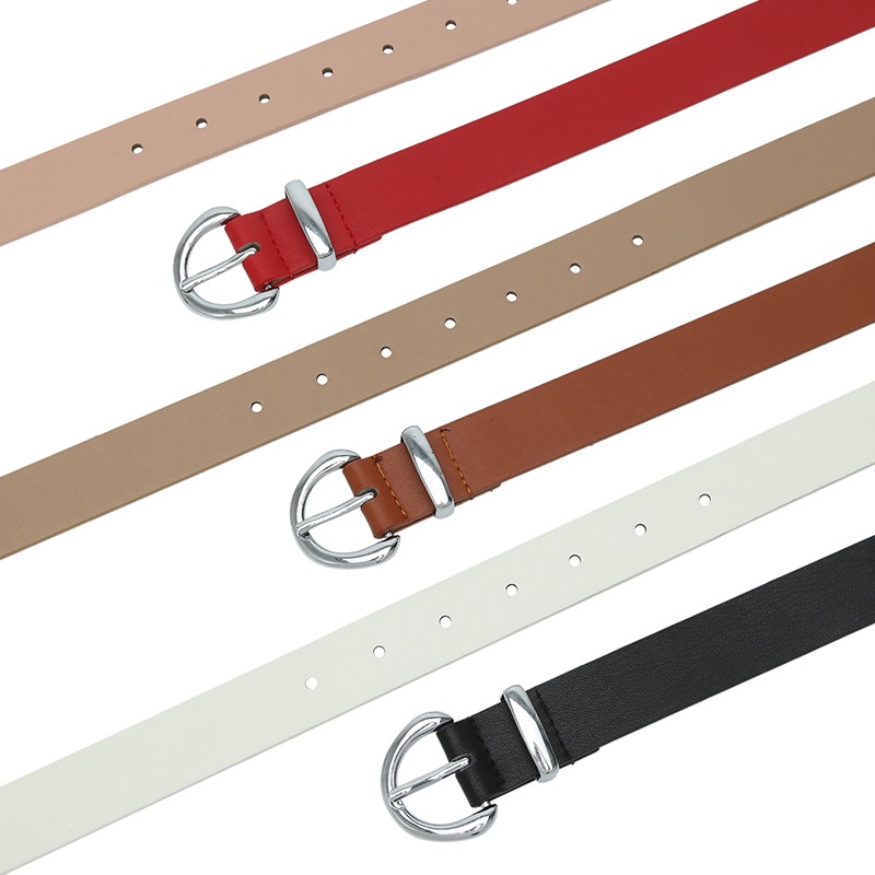 Thắt Lưng Da Khóa Cài Kim Loại Nhiều Màu Sắc Thời Trang Cho Nữ