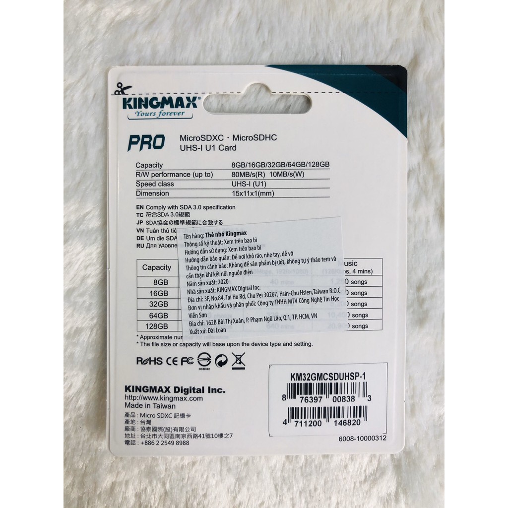 Thẻ Nhớ 32G Kingmax Chính Hãng Bảo Hành 5 NĂM | BigBuy360 - bigbuy360.vn
