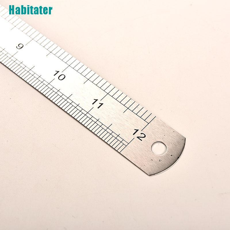 Thước Đo Hai Mặt Bằng Kim Loại Không Gỉ 30cm Độ Chính Xác Cao