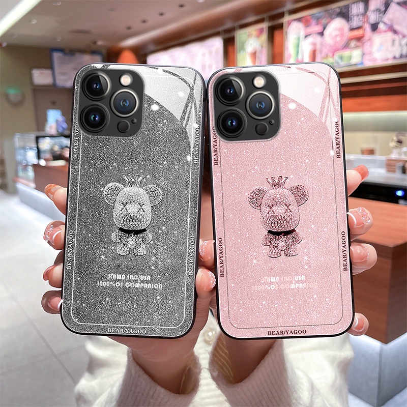 Ốp Điện Thoại In Hình Gấu Cho iPhone 14 13 12 11 Pro Max X XS XR 8 7 6 Plus