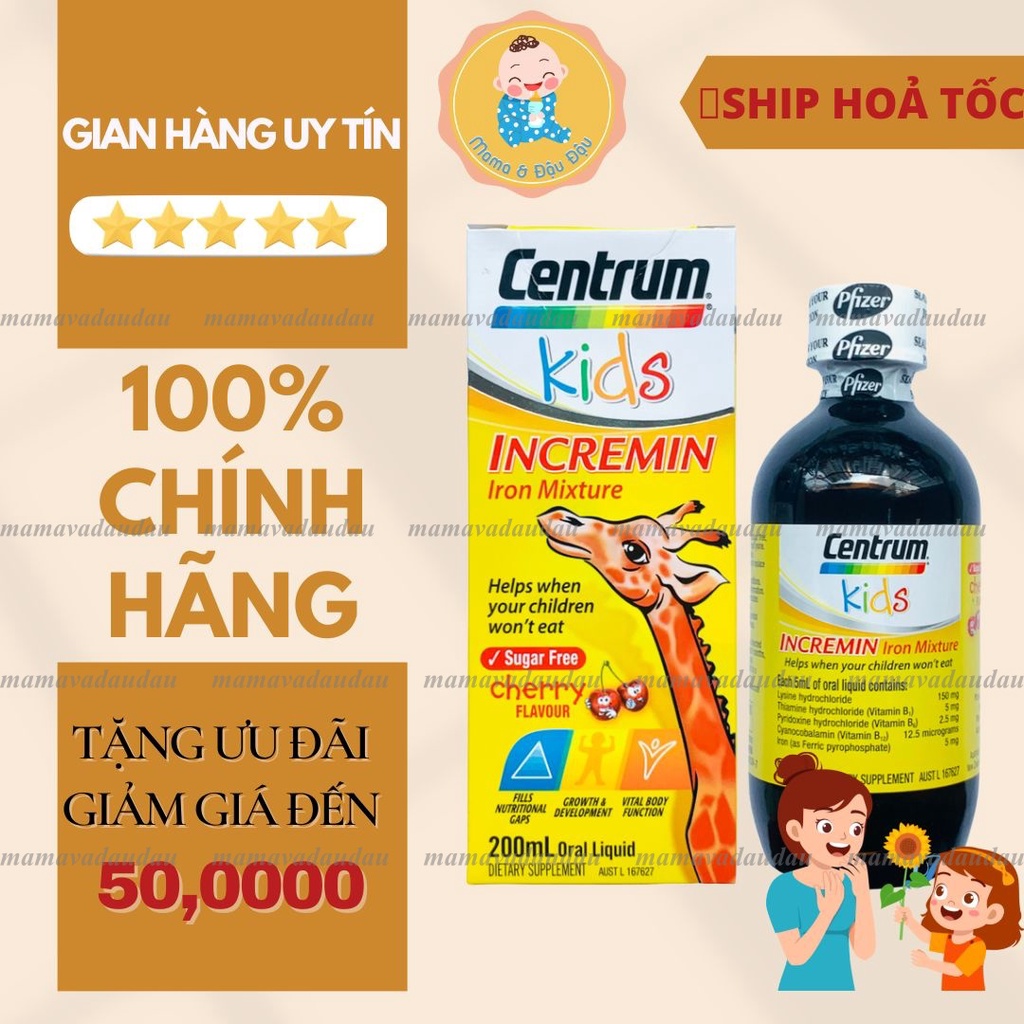 SIRO GIÚP BÉ ĂN NGON CENTRUM KIDS CHO TRẺ BIẾNG ĂN, CÒI CỌC - HÀNG BAY DATE XA 8-9/2023 ĐỦ BILL