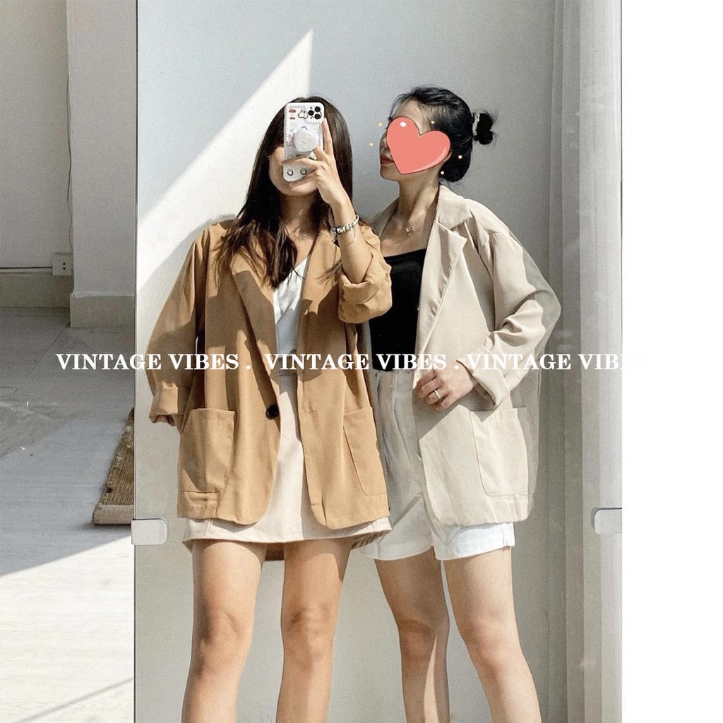 Áo blazer vest đũi 1 lớp Ulzzang (hàng QC) - Ảnh thật cận chất | BigBuy360 - bigbuy360.vn