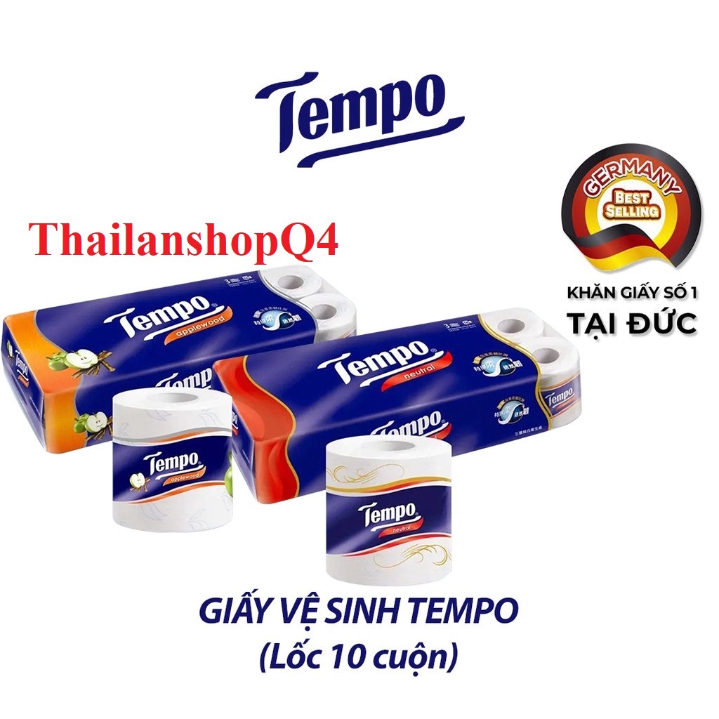 Lốc 10 cuộn Khăn Giấy Vệ Sinh Tempo Cao Cấp