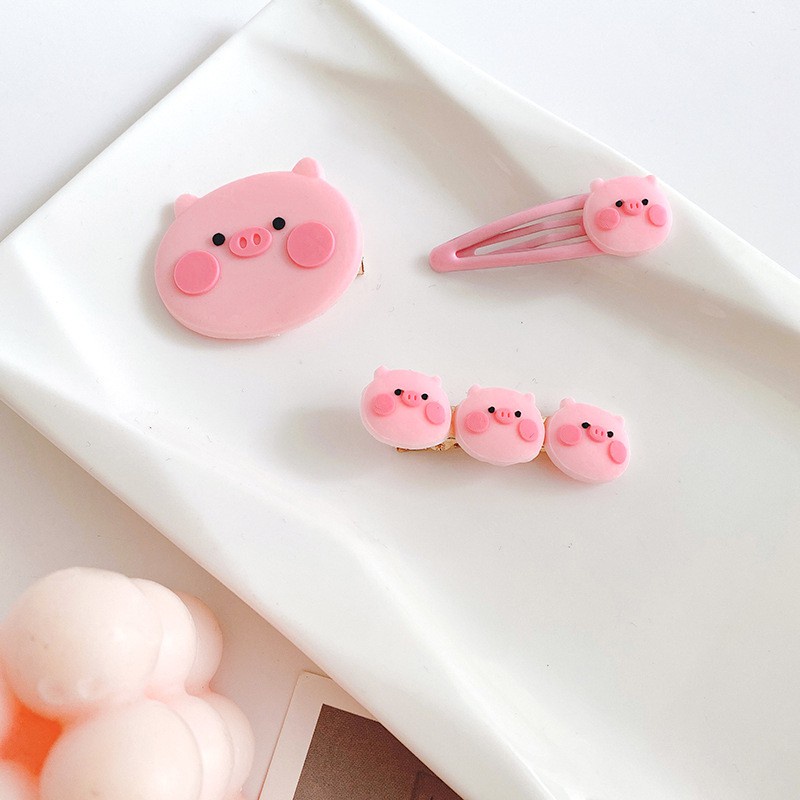 Kẹp Tóc Hình Chú Heo Dễ Thương Thời Trang Mùa Hè Cho Bé Gái F428