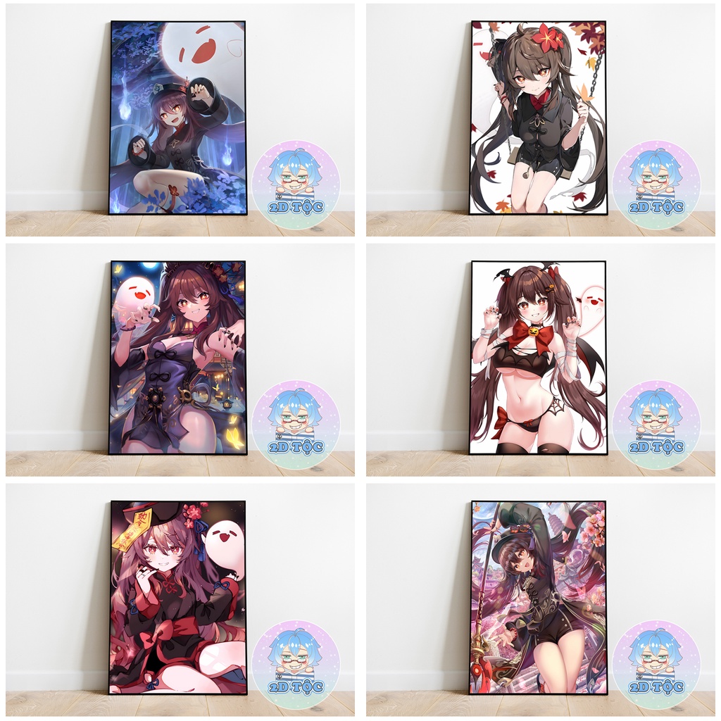 TRANH POSTER A3 HU TAO HuTao  GENSHIN IMPACT CHẤT LIỆU GIẤY CAO CẤP - 2D TỘC SHOP