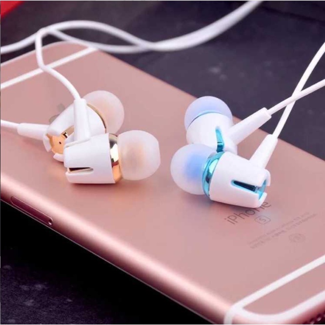 ✔COD Tai nghe nhét tai đầu 3.5mm âm thanh siêu trầm dành cho Android IOS Four colors available