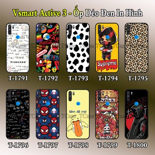 Ốp lưng Vsmart Active 3 dẻo đen in hình Nhiều Mẫu Phần A