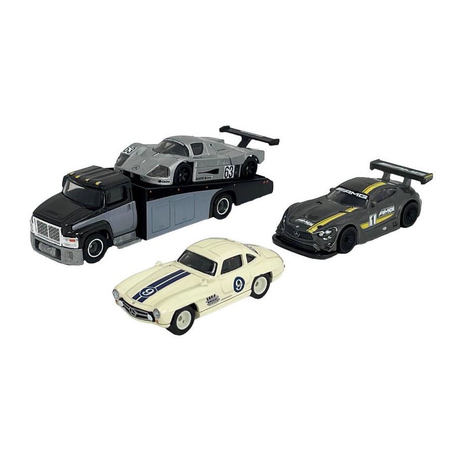 Xe Mô Hình Hot Wheels Premium Mercedes Benz Collector Set 2021 GMH39 Diorama 1:64 - Aust Shop