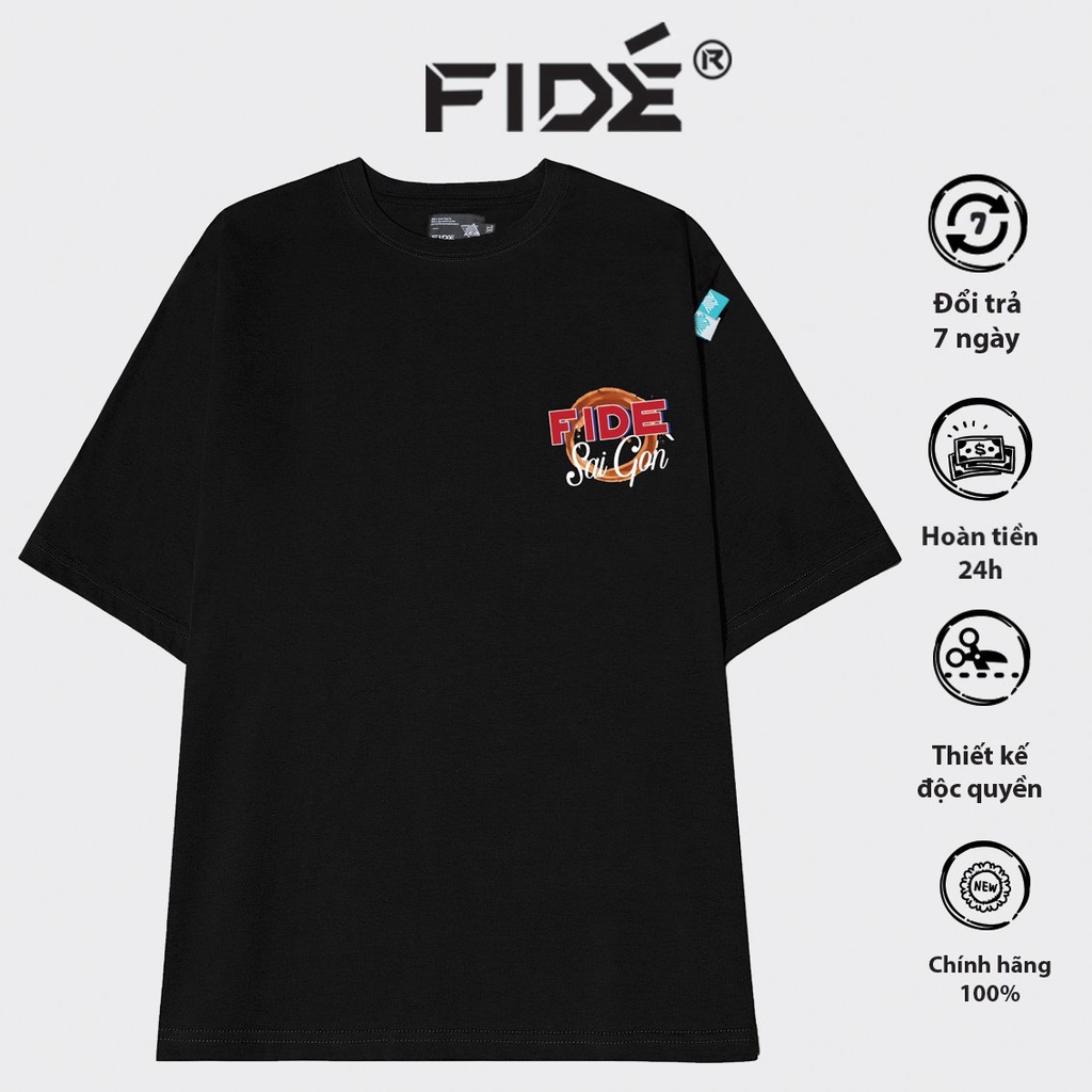 Áo thun FIDE phông trơn nam nữ cổ tròn FIDE CÀ PHÊ SAIGON SS2