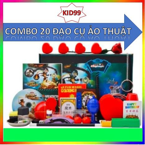 Combo 20 đạo cụ Ảo thuật King Magic, dụng cụ ảo thuật mới nhất cho bé-đồ chơi giáo dục trẻ em - rèn trí thông minh-KID99