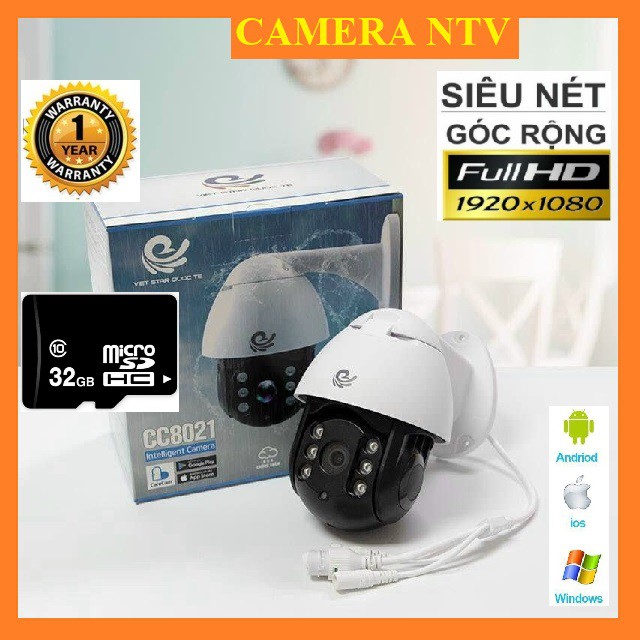 CAMERA CARECAM 19HS200 ( CC8021 ) NGOÀI TRỜI XOAY 360 - 2.0Mpx Xoay Theo Chuyển Động - Hú Báo Động - Đàm Thoại 2 Chiều -