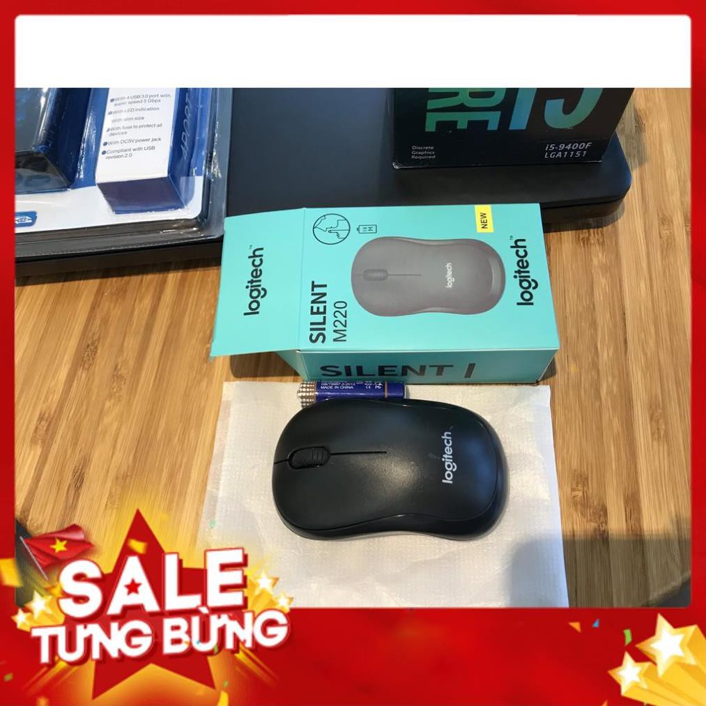 [THANH LÝ] GIÁ RẺ Chuột Không Dây Logitech M220 Silent_ Không Tiếng Ồn_ Kèm Pin AA