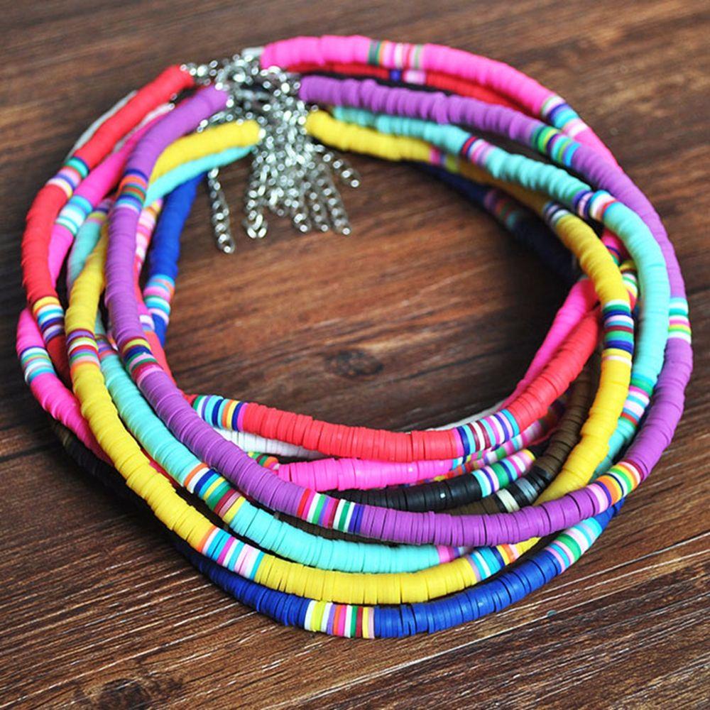 LILYES Vòng Cổ Xếp Chồng Lên Nhau Đính Hạt Phong Cách Bohemian