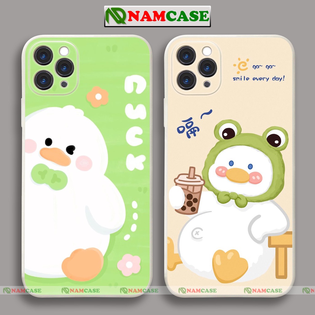 Ốp lưng điện thoại iPhone cặp đôi Cute cạnh viền vuông silicon dẻo bảo vệ cam ip 6/6s/7/8/X/XS/XR/11/12/13 Pro Plus Max