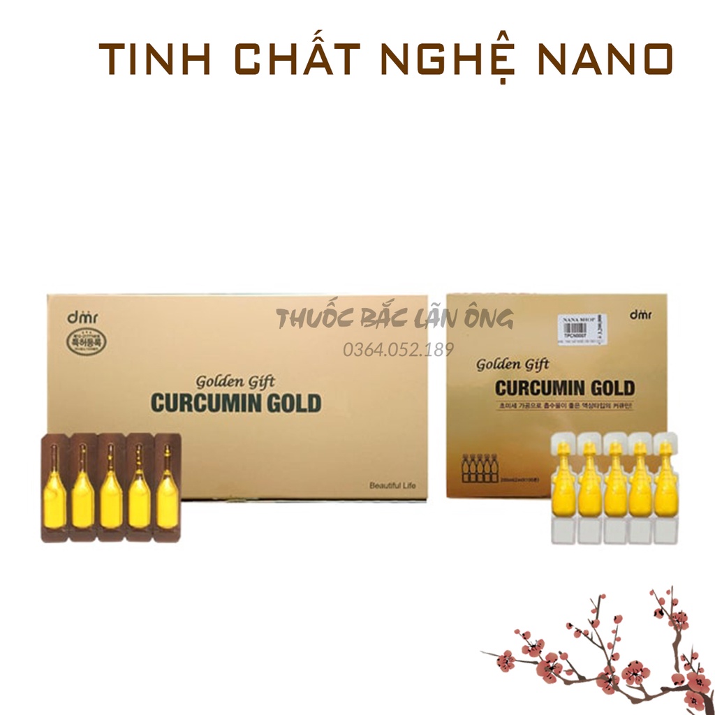 Tinh nghệ NANO CURCUMIN GOLD GIFT  (Hộp 50 ống) - Thuốc Bắc Lãn Ông