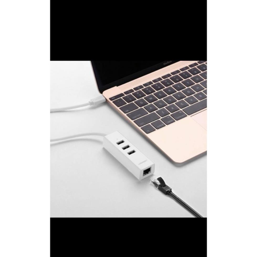 Cổng Usb Type C Sang Cổng Ethernet + Hub USB 2.0 Ugreen (20792)