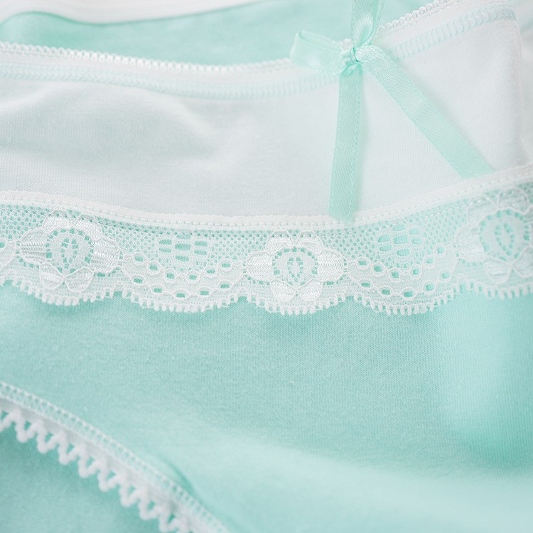(Chọn màu, che tên) Quần lót nữ quần chip nữ cotton ren siêu trẻ trung dễ thương