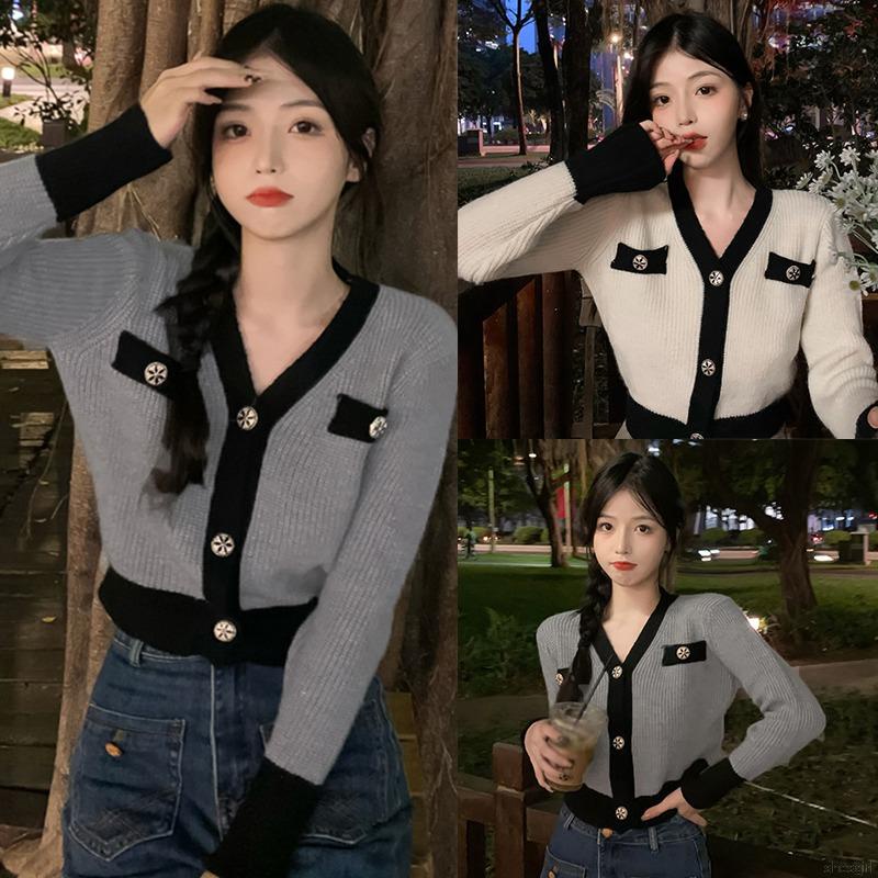 Áo khoác cardigan dài tay thoáng khí phong cách Hàn Quốc ngọt ngào cho nữ