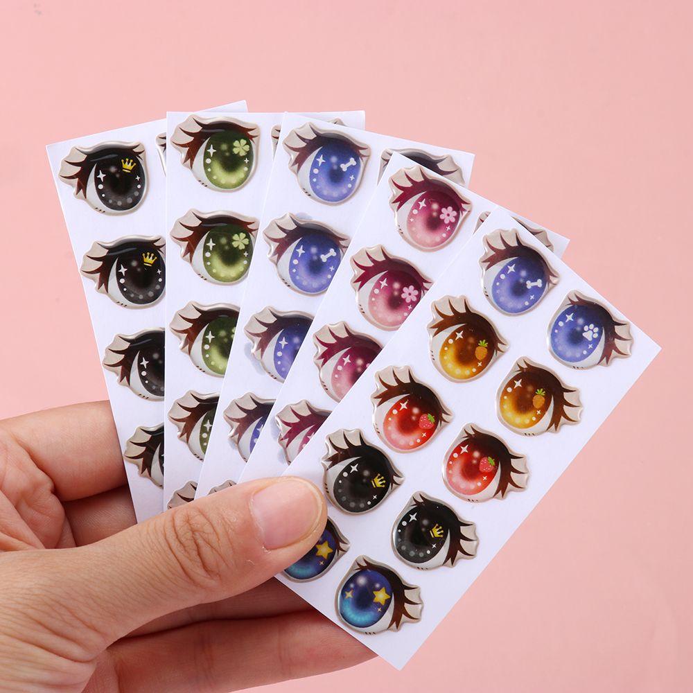 WONDER Bộ 10 Cặp Sticker Hoạt Hình Dễ Thương Trang Trí