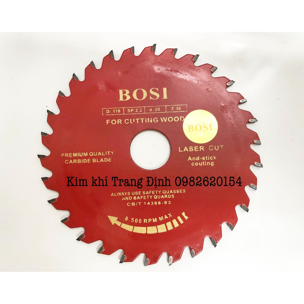 Lưỡi Cưa Cắt Gỗ BOSI 110mm Loại 1 Có Tem, chính hãng cao cấp