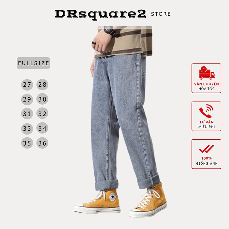 Quần jean, jeans Baggy, quần bò nam, dáng ống suông, rộng nam, TR01 phong cách hàn quốc  Hàng Loại 1- Chất đẹp