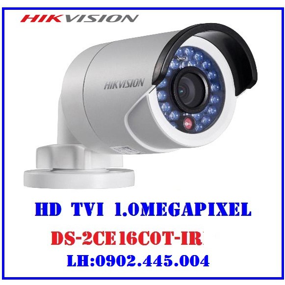 Camera Hikvision DS-2CE16C0T-IR (HD-TVI 1M), hồng ngoại 20m