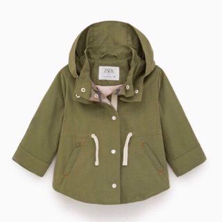 Áo khoác parka lót rằn ri Zara xuất