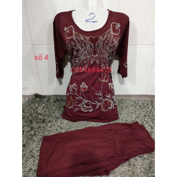 Đồ bộ trung niên đính đá