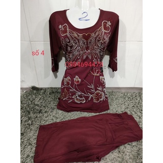 đồ bộ trung niên đính đá