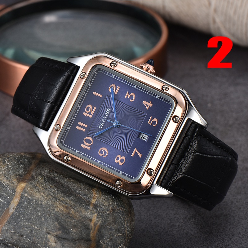 Đồng Hồ Đeo Tay Nam Có Lịch Ngày Dây Da Sang Trọng