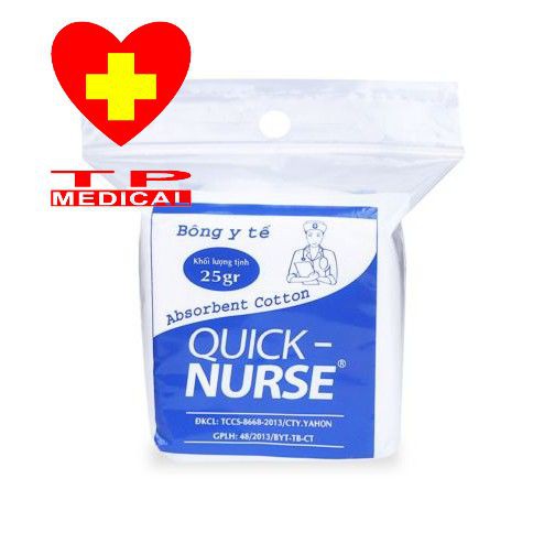 Bông gòn y tế thấm nước  QUICK NURSE 25G