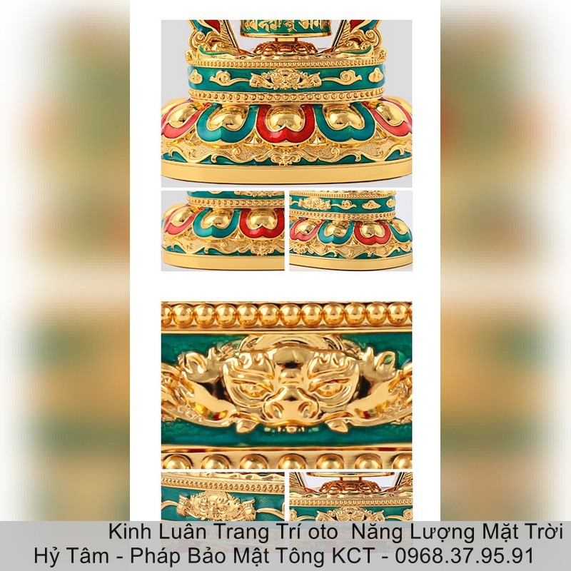 |Cao Cấp| Kinh Luân Trang Trí Ôtô Năng Lượng Mặt Trời Sơn Tĩnh Điện Nạm Men Ngọc