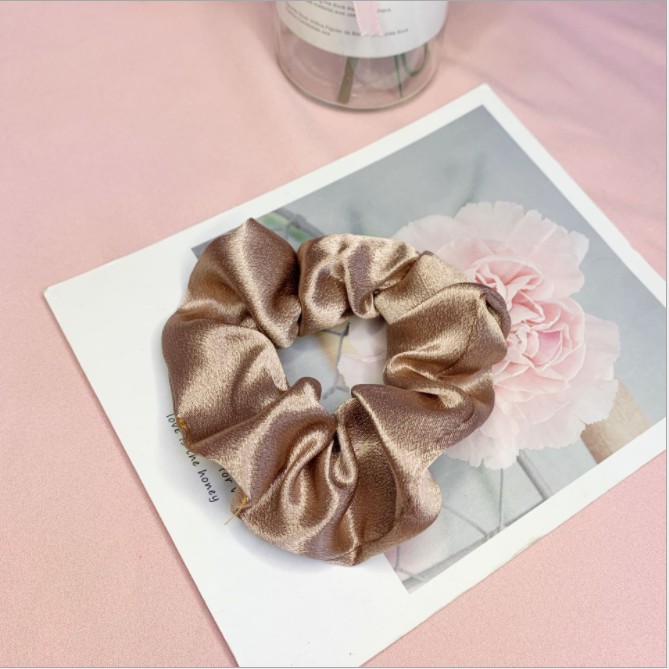 Dây Buộc Tóc , Scrunchies Vải Bóng Trơn Mịn Đẹp