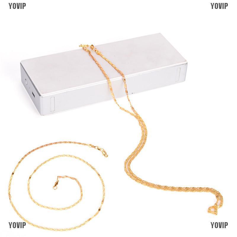 Dây chuyền nam mạ vàng kích thước 2mm 16-30 inch sang trọng