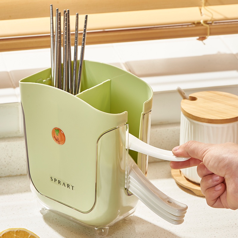 Hộp Đựng Đũa Muỗng Bằng Nhựa Tiện Dụng Cho Nhà Bếp