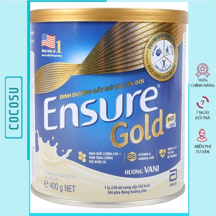 Sữa bột ensure gold 400g hương vani - QUANG CỐM