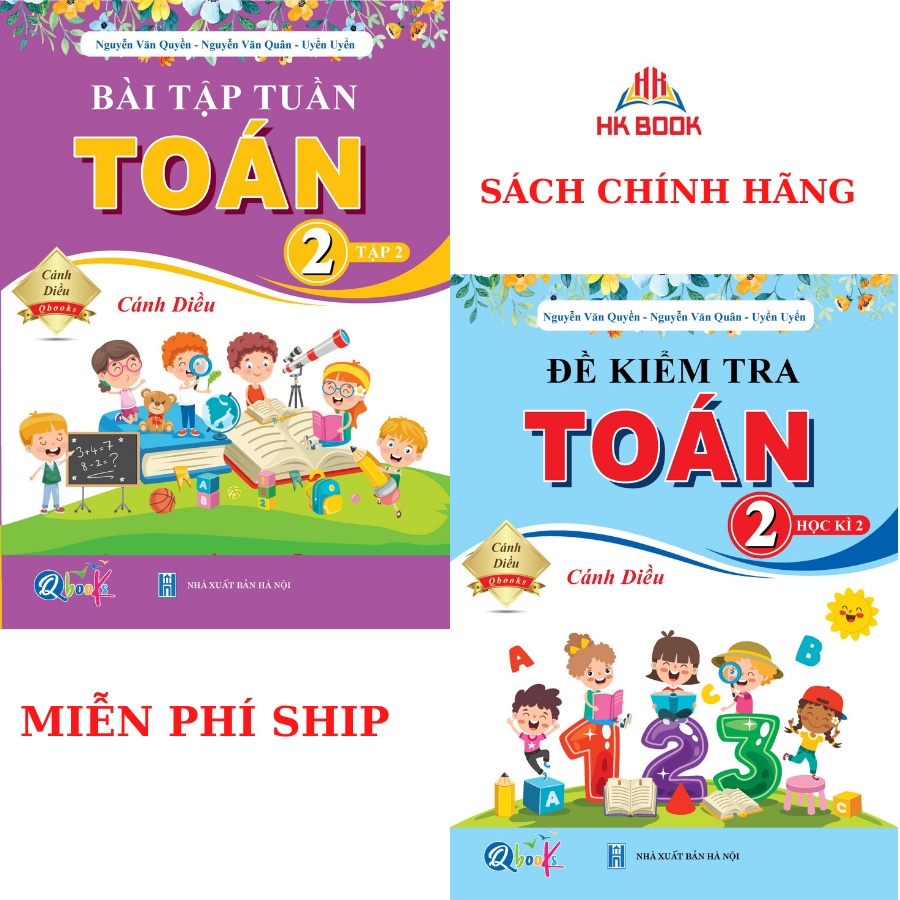 [Mã LIFEXANH03 giảm 10% đơn 500K] Sách - Combo Bài Tập Tuần và Đề Kiểm Tra Toán Lớp 2 - Cánh Diều - Học Kì 2 (2 cuốn)