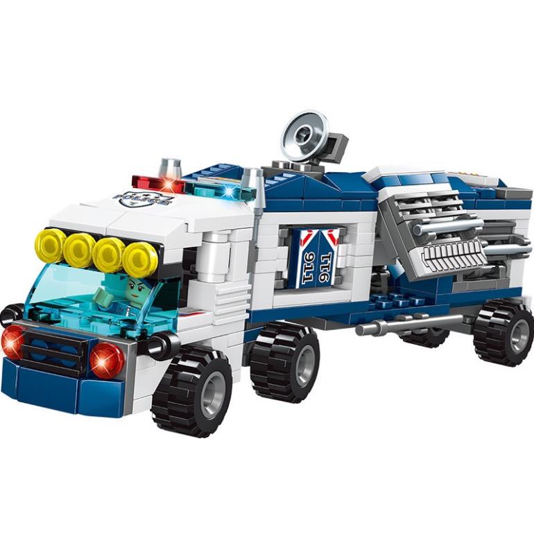 Bộ Xếp Hình OTO SWAT 350 Mảnh - 43 Tạo Hình, Đồ Chơi Lắp Ghép Xe Cảnh Sát, Láp ráp Robot, Trực Thăng