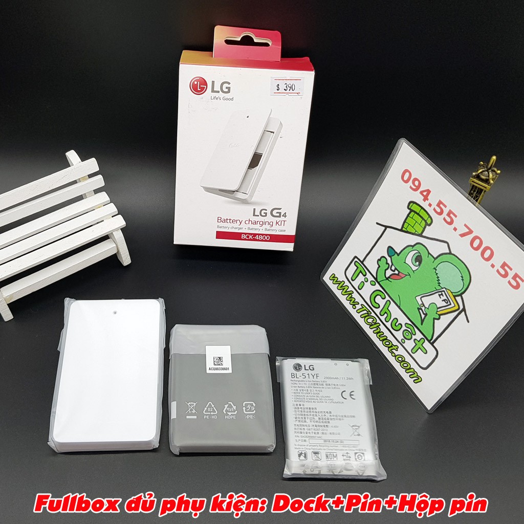 [Chính Hãng-Ảnh Thật] Combo Pin+Dock LG G4 BCK4800 ZIN Battery Charging Kit