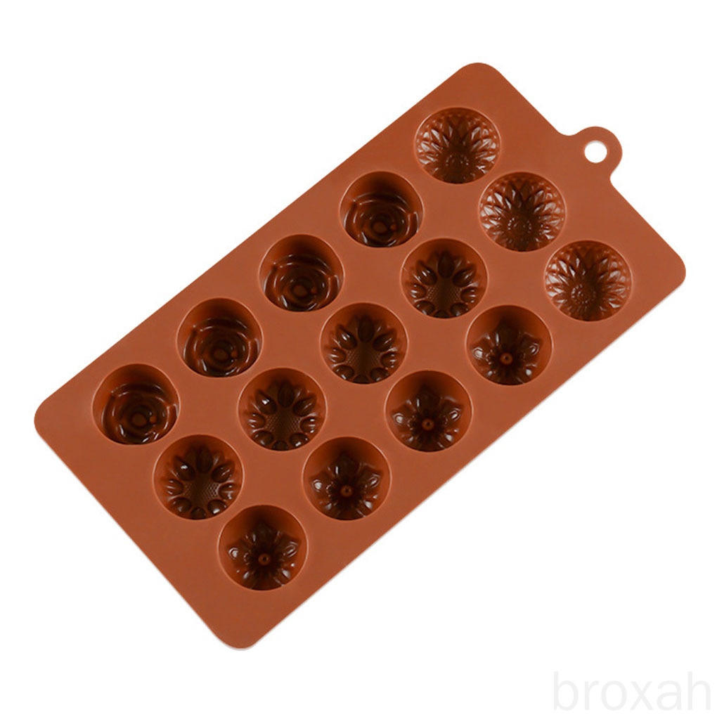 Khuôn Silicone Làm Đá 15 Ô Hình Bông Hoa